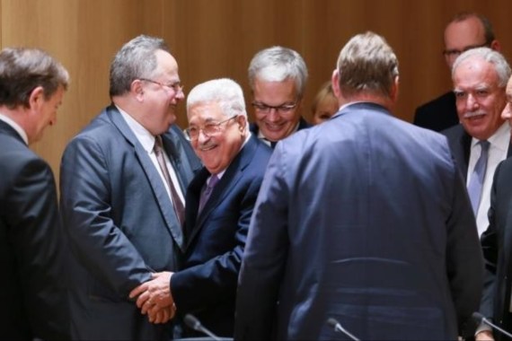 巴勒斯坦总统阿巴斯与欧洲外长们会晤 [路透社]