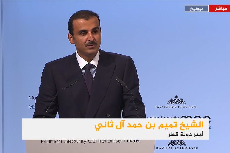 كلمة أمير قطر الشيخ تميم بن حمد آل ثاني في مؤتمر ميونيخ للأمن.
