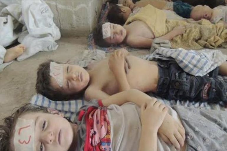 东古塔地区死于叙利亚政权毒气袭击的儿童[半岛电视台]