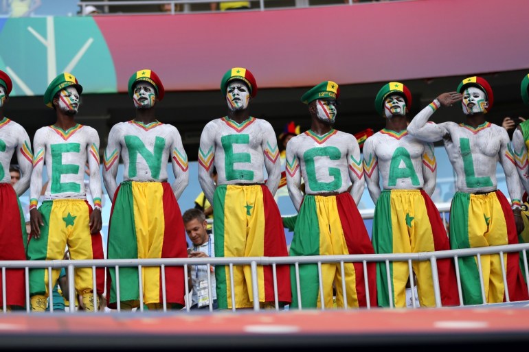 SAMARA, RUSSIA - JUNE 28: Senegal fans enjoy the pre match atmosphere prior to the 2018 FIFA World Cup Russia group H match between Senegal and Colombia at Samara Arena on June 28, 2018 in Samara, Russia. (Photo by Michael Steele/Getty Images)