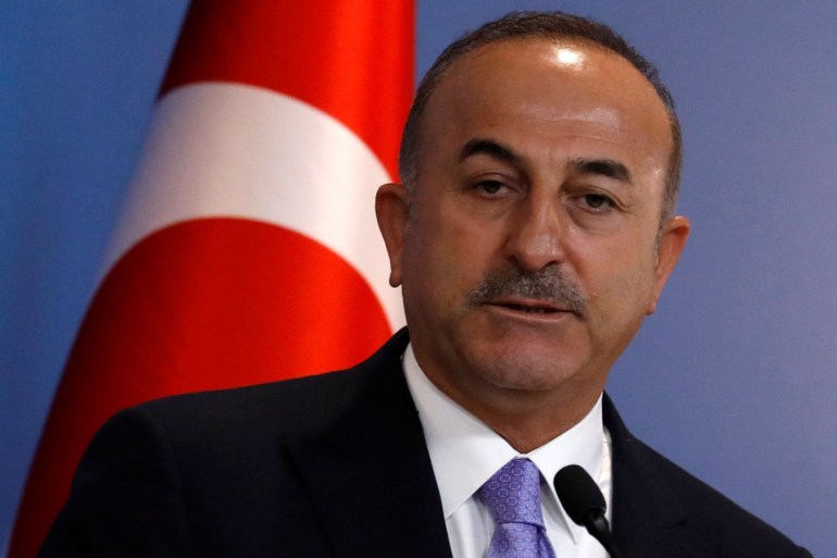 Turkish Foreign Minister Mevlut Cavusoglu attends a news conference in Ankara, Turkey, August 14, 2018. REUTERS/Umit Bektas