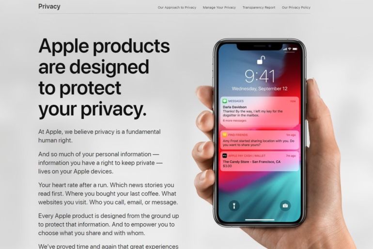 apple privacy pages (apple)