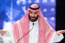 Saudi Crown Prince Mohammed bin Salman speaks during the Future Investment Initiative Forum in Riyadh, Saudi Arabia October 24, 2018. Bandar Algaloud/Courtesy of Saudi Royal Court/Handout via REUTERS ATTENTION EDITORS - THIS PICTURE WAS PROVIDED BY A THIRD PARTY.