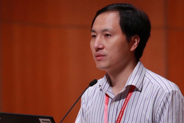 Scientist He Jiankui attends the International Summit on Human Genome Editing at the University of Hong Kong in Hong Kong, China November 28, 2018. REUTERS/Stringer ATTENTION EDITORS - THIS IMAGE WAS PROVIDED BY A THIRD PARTY. CHINA OUT.