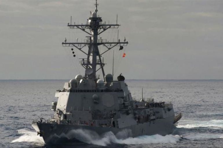 The US Navy destroyer USS Stockdale was one of the ships that sailed through the Taiwan Strait [James R Evans/US Navy]
