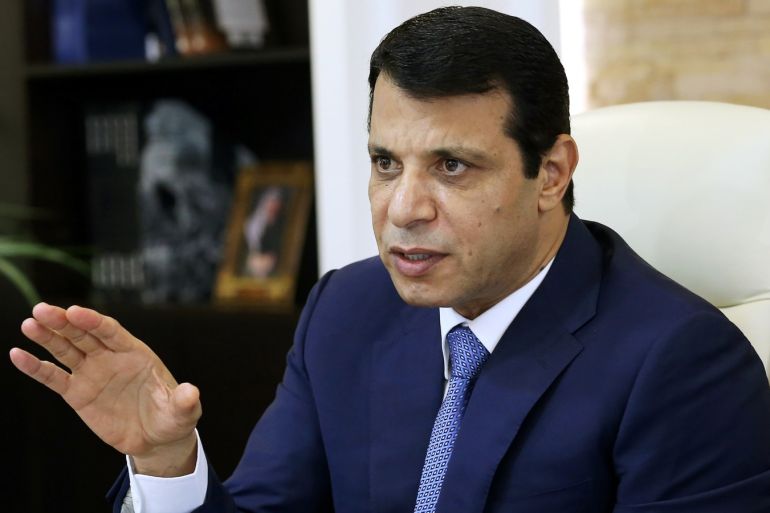 26 October, 2016 Mohammed Dahlan, a former Fatah security chief, gestures in his office in Abu Dhabi, United Arab Emirates October 18, 2016. Picture taken October 18, 2016. REUTERS/Stringer