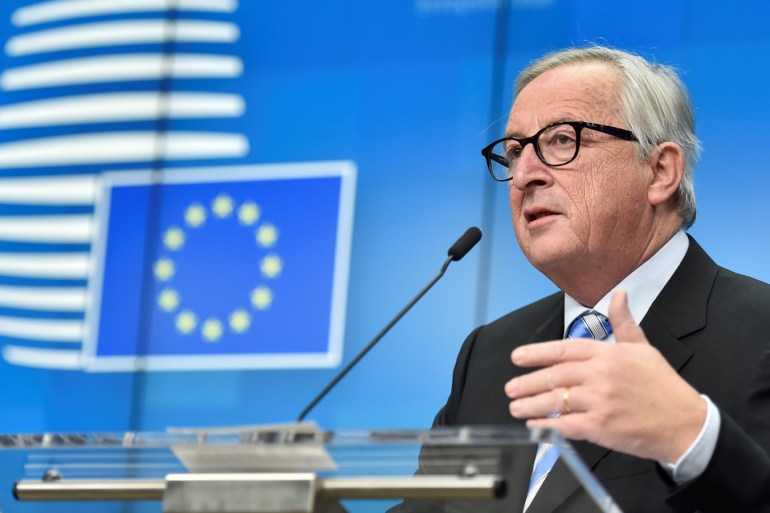 European Commission President Jean-Claude Juncker attends a news conference after a European Union leaders summit in Brussels, Belgium December 14, 2018. REUTERS/Eric Vidal