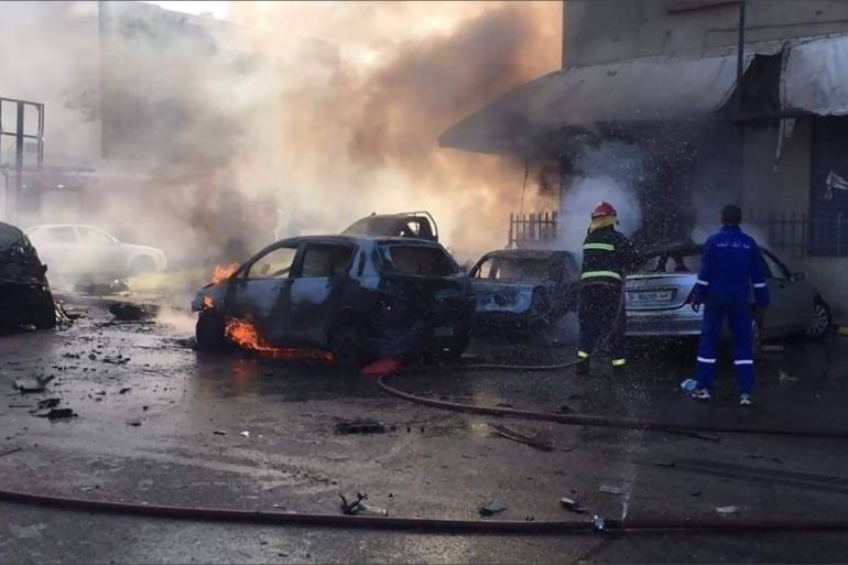 هجوم انتحاري على مقر وزارة الخارجية الليبية في طرابلس، والمصدر مواقع التواصل