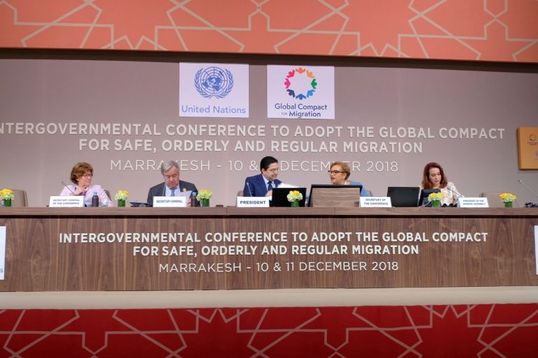 U.N. Secretary General Antonio Guterres attends the Intergovernmental Conference to Adopt the Global Compact for Safe, Orderly and Regular Migration in Marrakesh, Morocco December 10, 2018. REUTERS/Abderrahmane Mokhtari