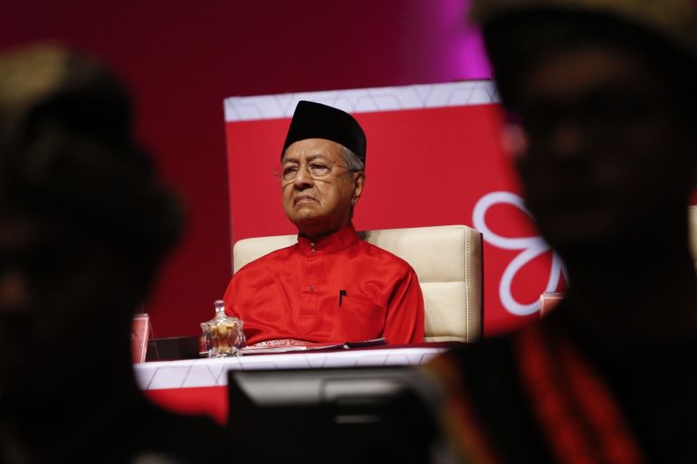 Mahathir attends Pribumi Bersatu Malaysia Party general assembly- - PUTRAJAYA, MALAYSIA - DECEMEBER 30: Malaysia's Prime Minister and a chairman of Pribumi Bersatu Malaysia Party (Bersatu), Mahathir Mohamad is seen during the last day of Pribumi Bersatu Malaysia Party's general assembly in Putrajaya on December 30, 2018.