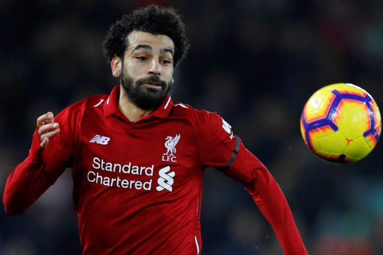 Soccer Football - Premier League - Liverpool v Arsenal - Anfield, Liverpool, Britain - December 29, 2018 Liverpool's Mohamed Salah in action REUTERS/Phil Noble EDITORIAL USE ONLY. No use with unauthorized audio, video, data, fixture lists, club/league logos or