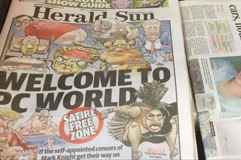 The Herald Sun, owned by Rupert Murdoch's News Corp, reprinted the cartoon two days after initial publication [Melanie Burton/Reuters]