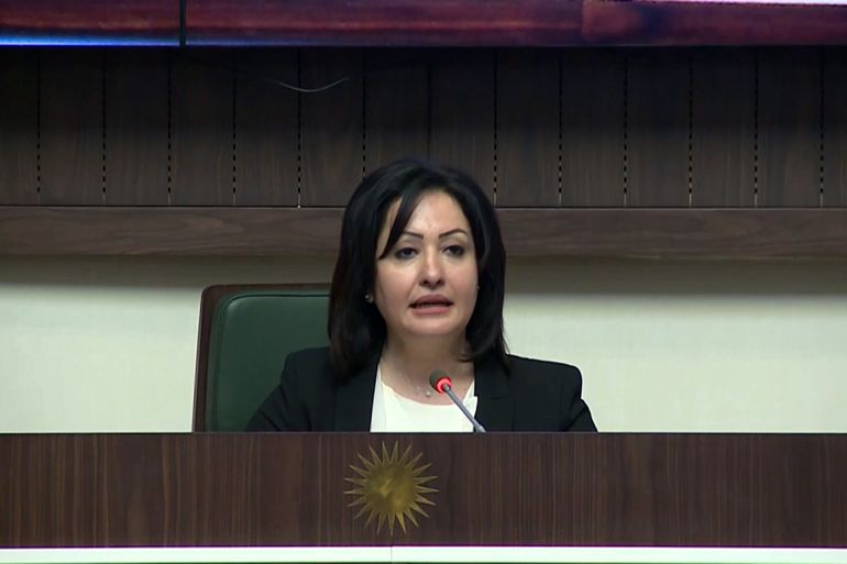 النائبة فالا فريد مرشحة الحزب الديموقراطي الكردستاني