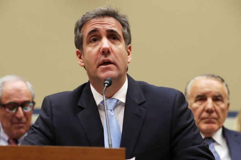 WASHINGTON, DC - FEBRUARY 27: Michael Cohen, former attorney and fixer for President Donald Trump testifies before the House Oversight Committee on Capitol Hill February 27, 2019 in Washington, DC. Last year Cohen was sentenced to three years in prison and ordered to pay a $50,000 fine for tax evasion, making false statements to a financial institution, unlawful excessive campaign contributions and lying to Congress as part of special counsel Robert Mueller's investigation into Russian meddling in the 2016 presidential elections. Chip Somodevilla/Getty Images/AFP== FOR NEWSPAPERS, INTERNET, TELCOS & TELEVISION USE ONLY ==