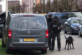 Utrecht tram shooting - - UTRECHT, NETHERLANDS - MARCH 18: Police conduct an operation to an apartment building after three people were killed when a gunman opened fire on tram passengers in Utrecht, Netherlands on March 18, 2019.