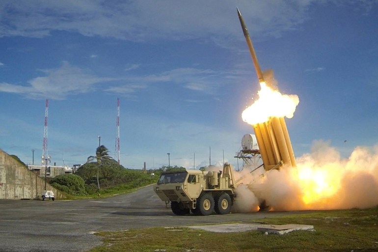 FILE PHOTO - A Terminal High Altitude Area Defense (THAAD) interceptor is launched during a successful intercept test, in this undated handout photo provided by the U.S. Department of Defense, Missile Defense Agency. U.S. Department of Defense, Missile Defense Agency/Handout via Reuters/File PhotoATTENTION EDITORS - FOR EDITORIAL USE ONLY. NOT FOR SALE FOR MARKETING OR ADVERTISING CAMPAIGNS. THIS IMAGE HAS BEEN SUPPLIED BY A THIRD PARTY. IT IS DISTRIBUTED, EXACTLY AS R