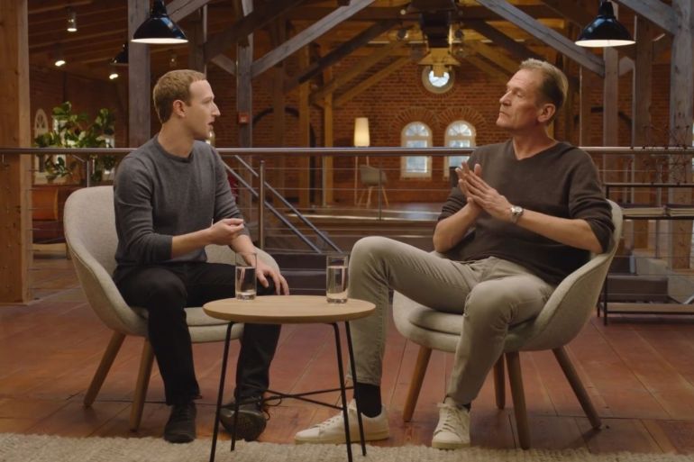 Mark Zuckerberg discussion with the CEO of Axel Springer Mathias Dopfner in Berlin (facebook)