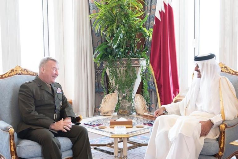 U.S. CENTCOM commander General Kenneth McKenzie in Qatar- - DOHA, QATAR - APRIL 14: (----EDITORIAL USE ONLY – MANDATORY CREDIT -