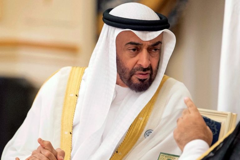 Abu Dhabi’s Crown Prince Sheikh Mohammed bin Zayed Al Nahyan in Jeddah on June 6, 2018. Photo: Balkis Press/Abaca/Sipa via APموقع إنترسبت