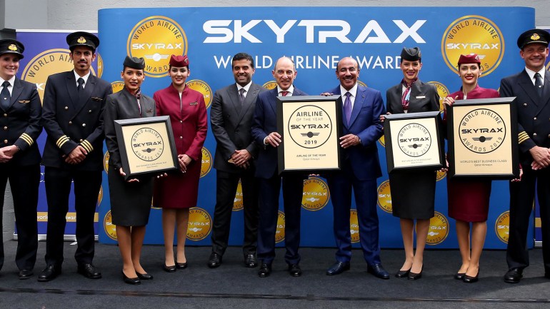 Qatar Airways Wins Four Awards at the 2019 Skytrax World Airline Awards, Including the Coveted 'Best Airline of the Year' for a Record Fifth Time