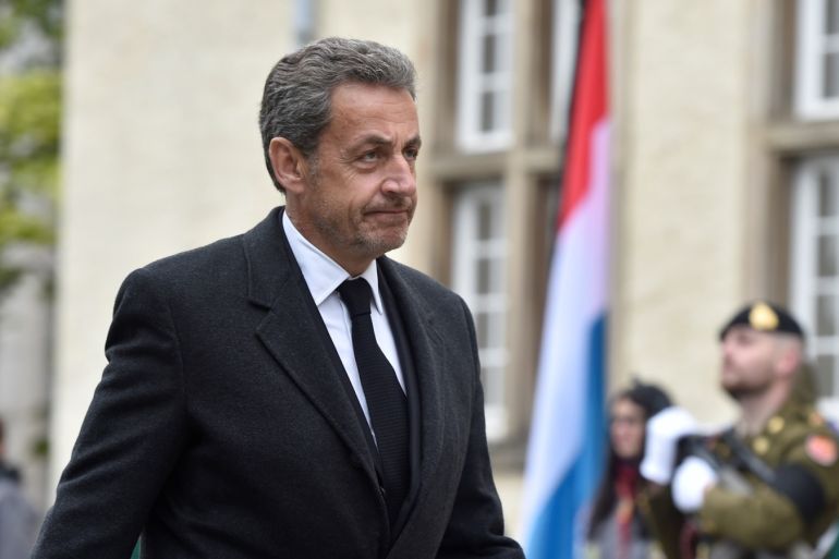 Nicolas Sarkozy, former French president, walks at the funeral procession for Luxembourg's Grand Duke Jean in Luxembourg May 4, 2019. Jean-Christophe Verhaegen/Pool via REUTERS