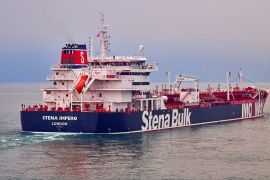 REFILE - ADDING RESTRICTIONS Undated handout photograph shows the Stena Impero, a British-flagged vessel owned by Stena Bulk, at an undisclosed location, obtained by Reuters on July 19, 2019. Stena Bulk/via REUTERS ATTENTION EDITORS - THIS IMAGE WAS PROVIDED BY A THIRD PARTY. MANDATORY CREDIT.