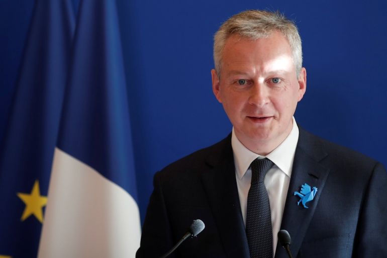 French Finance Minister Bruno Le Maire speaks during a news conference after a National Council of Industry at the Bercy Finance Ministry in Paris, France, February 26, 2018. REUTERS/Benoit Tessier