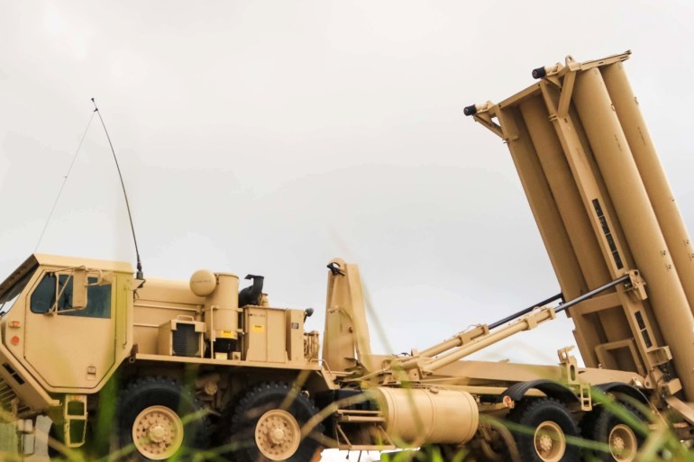 A U.S. Army Terminal High Altitude Area Defense (THAAD) weapon system is seen on Andersen Air Force Base, Guam, October 26, 2017. U.S. Army/Capt. Adan Cazarez/Handout via REUTERS. ATTENTION EDITORS - THIS IMAGE WAS PROVIDED BY A THIRD PARTY