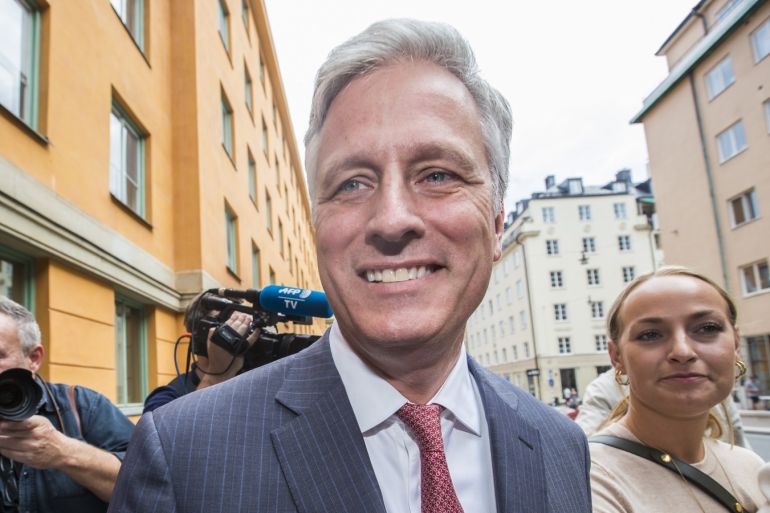 STOCKHOLM, SWEDEN - AUGUST 02: Robert C. OBrien, special envoy sent by Donald Trump, returns to the courthouse after the lunch break on the third day of the A$AP Rocky assault trial at the Stockholm city courthouse on August 2, 2019 in Stockholm, Sweden. American rapper A$AP Rocky, real name Rakim Mayers, along with Dave Rispers and Bladimir Corniel are on trial for assault after an alleged confrontation with a man in Stockholm in June. (Photo by Michael Campanella/Getty Images)