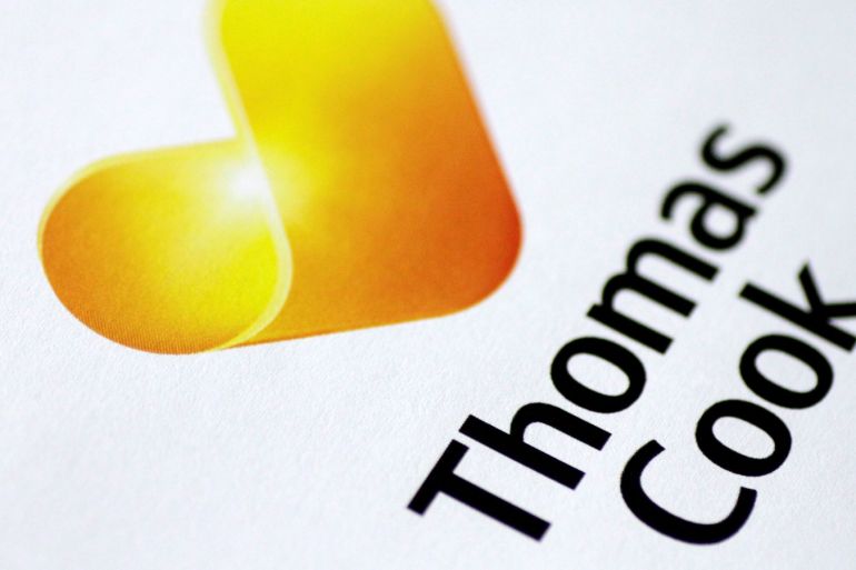 The Thomas Cook logo is seen in this illustration photo January 22, 2018. REUTERS/Thomas White/Illustration