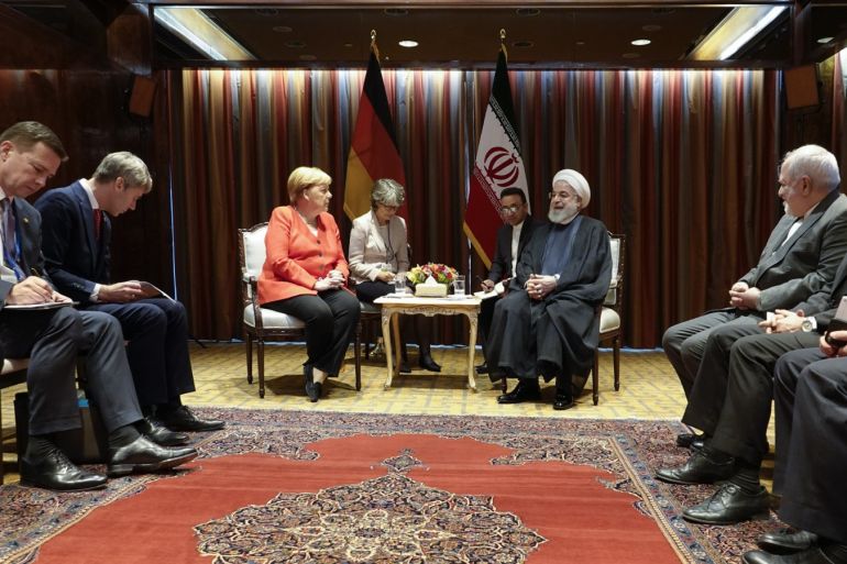 Hassan Rouhani - Angela Merkel meeting in New York- - NEW YORK, USA - SEPTEMBER 24: (----EDITORIAL USE ONLY – MANDATORY CREDIT -