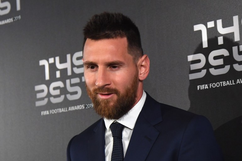 MILAN, ITALY - SEPTEMBER 23: Lionel Messi attends The Best FIFA Football Awards 2019 at the Teatro Alla Scala on September 23, 2019 in Milan, Italy. (Photo by Claudio Villa/Getty Images)