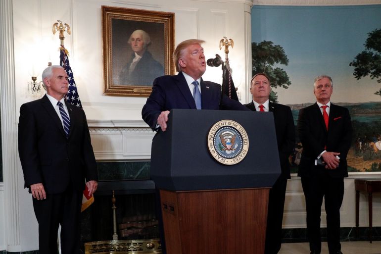 U.S. President Donald Trump delivers a statement on the conflict in Syria in the Diplomatic Room of the White House in Washington, U.S., October 23, 2019. REUTERS/Tom Brenner