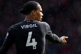 SHEFFIELD, ENGLAND - SEPTEMBER 28: Virgil van Dijk of Liverpool reacts during the Premier League match between Sheffield United and Liverpool FC at Bramall Lane on September 28, 2019 in Sheffield, United Kingdom. (Photo by Laurence Griffiths/Getty Images)