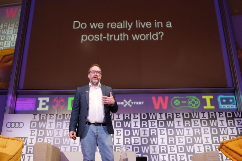 MILAN, ITALY - MAY 25: American Internet entrepreneur and founders of Wikipedia Jimmy Wales attends the Wired Next Fest 2019 at the Giardini Indro Montanelli on May 25, 2019 in Milan, Italy. (Photo by Rosdiana Ciaravolo/Getty Images)