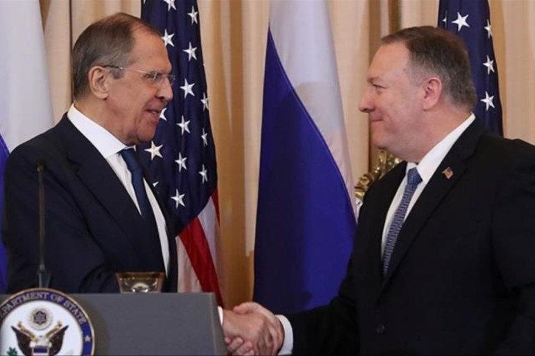 Sergey Lavrov and US Secretary of State Mike Pompeo