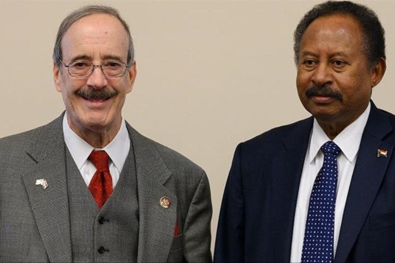 Sudanese Prime Minister Abdalla Hamdok meets with House Foreign Affairs Committee Chairman Eliot Engel