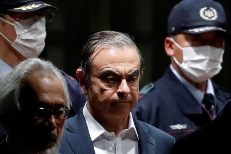 Former Nissan Motor Chariman Carlos Ghosn leaves the Tokyo Detention House in Tokyo, Japan April 25, 2019. REUTERS/Issei Kato TPX IMAGES OF THE DAY