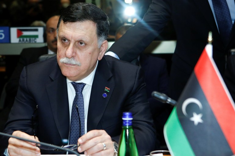 Faiez Mustafa Serraj, President of the Presidency Council of the Government of National Accord of Libya, attends a meeting in Rome, Italy March 20, 2017. REUTERS/Remo Casilli