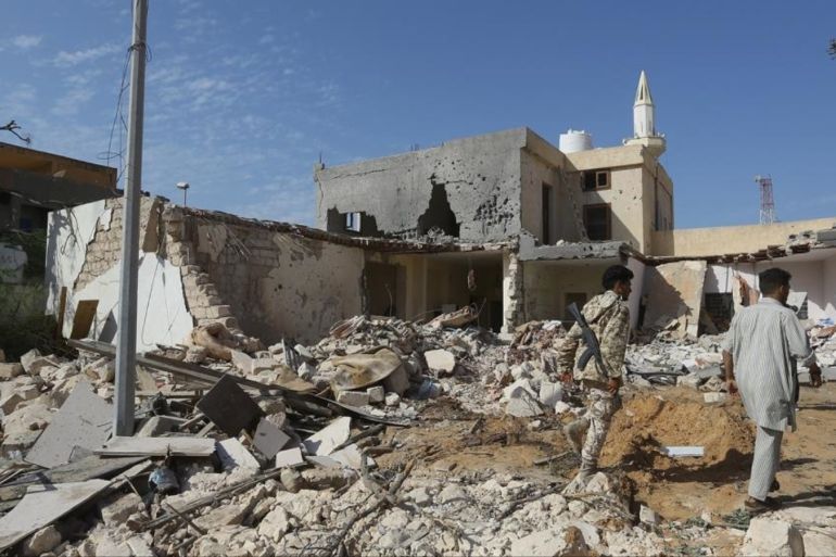 Haftar’s forces target a home in Libya- - TRIPOLI, LIBYA - OCTOBER 14: A view of a house hit by airstrike of the Haftar’s forces in Tripoli, Liby