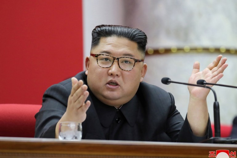 North Korean leader Kim Jong Un attends the 5th Plenary Meeting of the 7th Central Committee of the Workers' Party of Korea (WPK) in this undated photo released on December 31, 2019 by North Korean Central News Agency (KCNA). KCNA via REUTERS ATTENTION EDITORS - THIS IMAGE WAS PROVIDED BY A THIRD PARTY. REUTERS IS UNABLE TO INDEPENDENTLY VERIFY THIS IMAGE. NO THIRD PARTY SALES. SOUTH KOREA OUT.