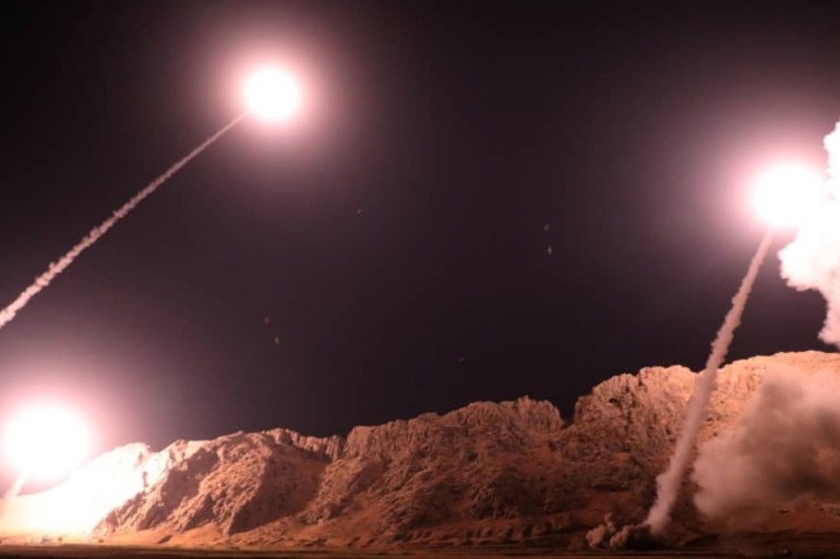 Iran launches missiles into Syria- - KERMANSHAH, IRAN - OCTOBER 01: (----EDITORIAL USE ONLY – MANDATORY CREDIT -
