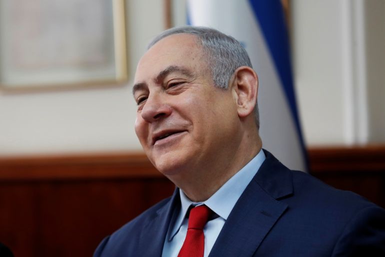 Israel's Prime Minister Benjamin Netanyahu attends the weekly cabinet meeting in Jerusalem January 5, 2020. REUTERS/Ronen Zvulun