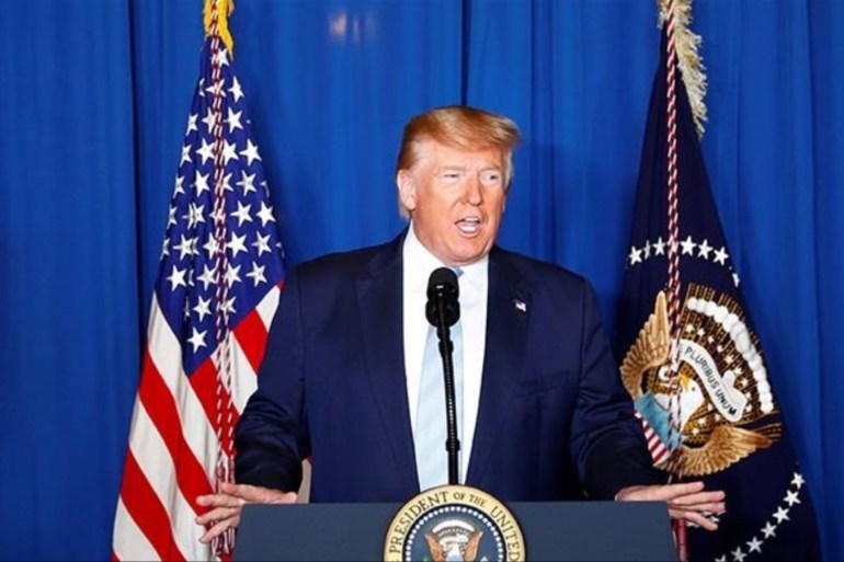 Trump delivers remarks following the US Military killing against Iranian General Qassem Soleimani in