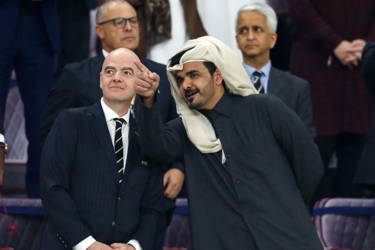 DOHA, QATAR - DECEMBER 21: Gianni Infantino, President of FIFA is seen prior to the FIFA Club World Cup Qatar 2019 Final between Liverpool FC and CR Flamengo at Education City Stadium on December 21, 2019 in Doha, Qatar. (Photo by Francois Nel/Getty Images)