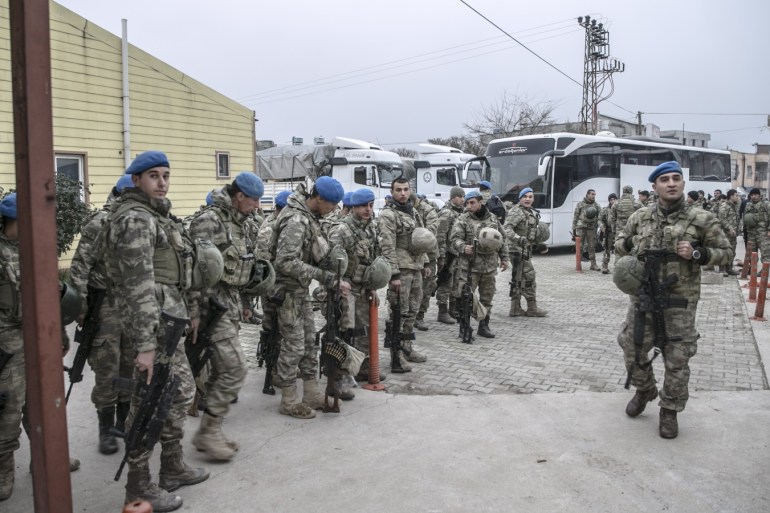 Turkey’s deployment of reinforcements to observation points in Syria's Idlib- - HATAY, TURKEY - FEBRUARY 11: Turkish commandos are seen as they are on their way to observation points in Syria's Idlib, on February 11, 2020 in Hatay, Turkey.