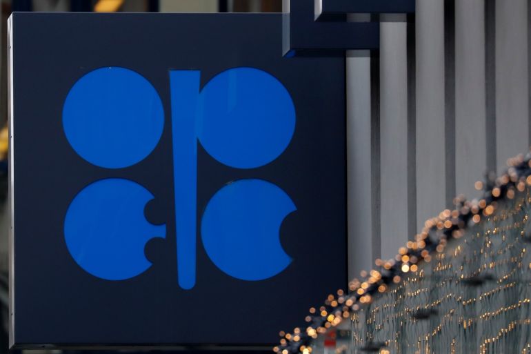 The logo of the Organisation of the Petroleum Exporting Countries (OPEC) sits outside its headquarters ahead of the OPEC and NON-OPEC meeting, Austria December 6, 2019. REUTERS/Leonhard Foeger