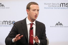 MUNICH, GERMANY - FEBRUARY 15: Facebook founder and CEO Mark Zuckerberg speaks during a panel talk at the 2020 Munich Security Conference (MSC) on February 15, 2020 in Munich, Germany. The annual conference brings together global political, security and business leaders to discuss pressing issues, which this year include climate change, the US commitment to NATO and the spread of disinformation campaigns. (Photo by Johannes Simon/Getty Images)