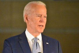 Former US Vice President Joe Biden- - PHILADELPHIA, USA - MARCH 10: Former U.S. Vice President Joe Biden delivers remarks at the National Constitution Center in Philadelphia, PA, United States on March 10, 2020.