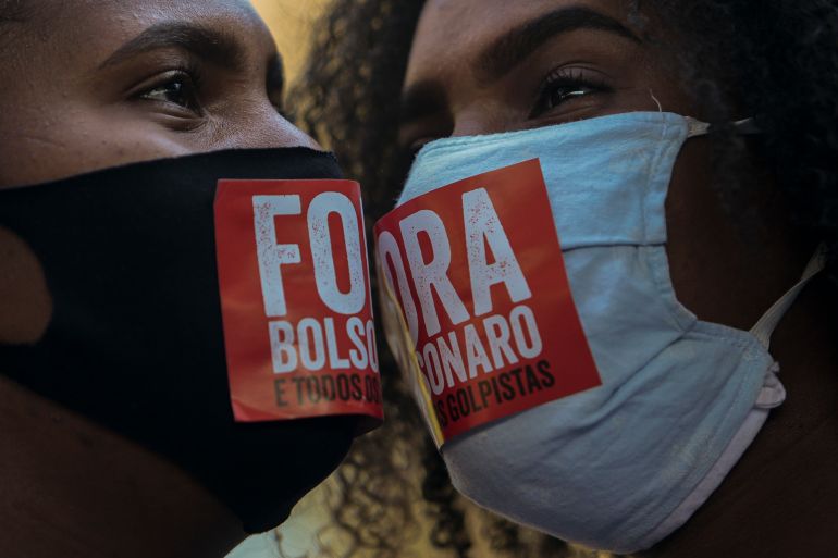 Organized Soccer Fans Protest Against President Bolsonaro and the Military Police Amidst the Coronavirus (COVID - 19) Pandemic